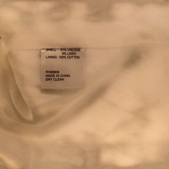 ANTONIO MELANI olive and white linen/viscose sleeveless shirt - Picture 7 of 9